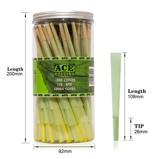 Green pre-roll cone jar