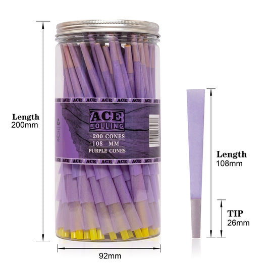 Purple pre-roll cone jar