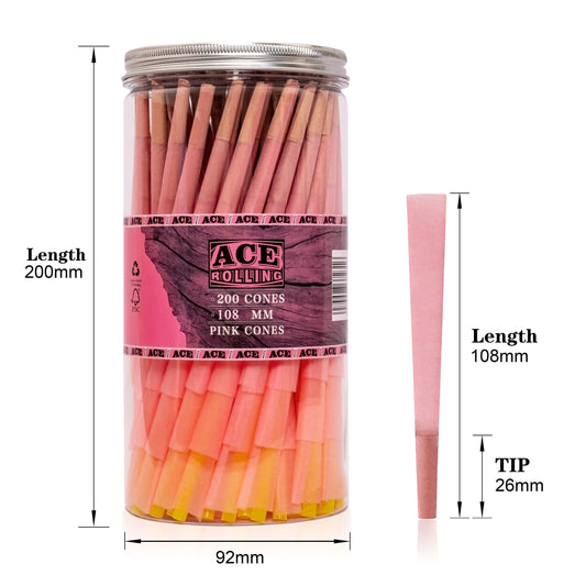 Pink pre-roll cone jar