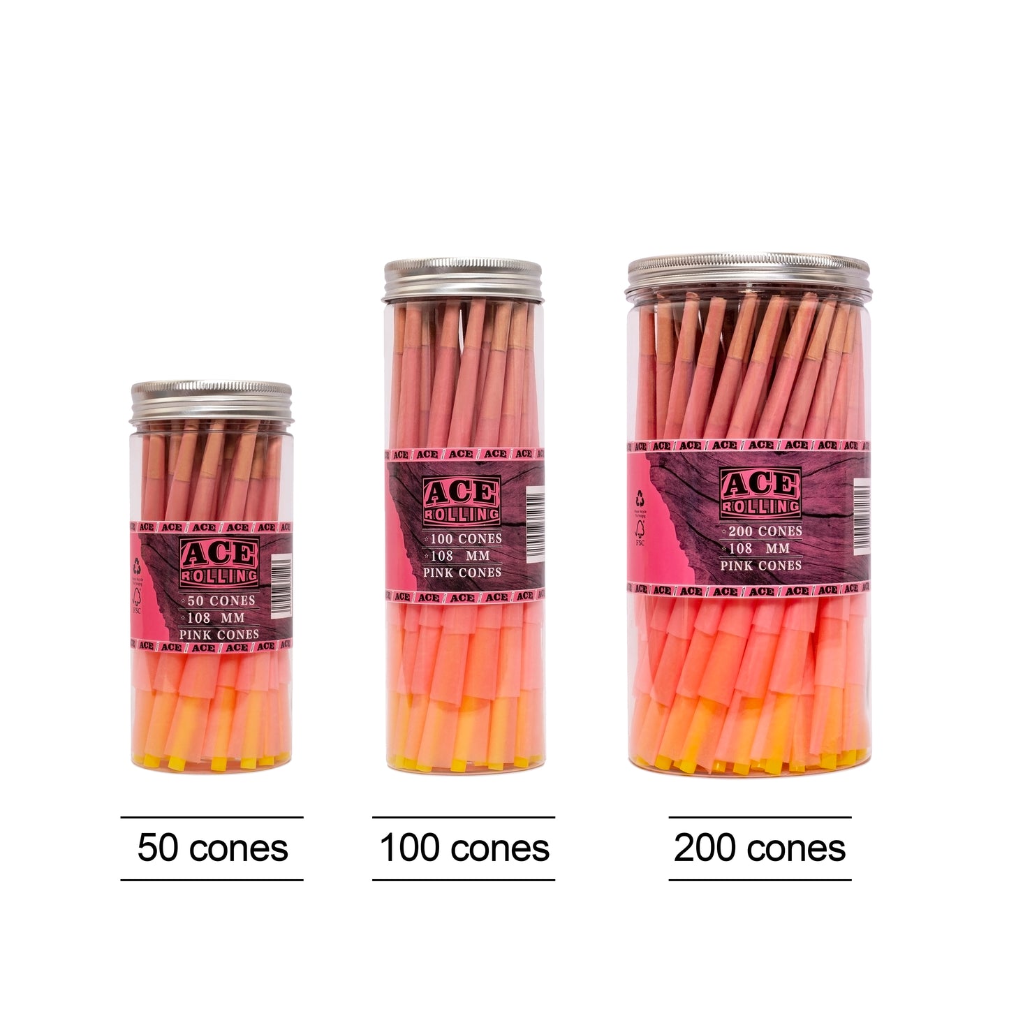 Pink pre-roll cone jar